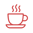 small icon color c9373c representing coffee-1